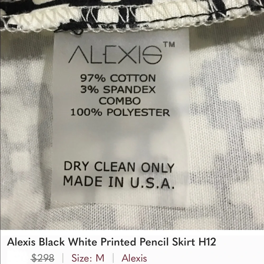 NWOT ALEXIS Pellier pencil skirt with slit -M - Picture 6 of 11